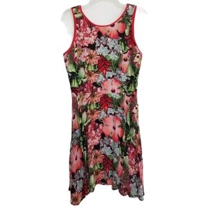 Jack Floral A-line dress Open Back Keyhole